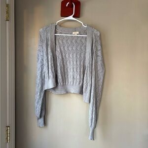 Debut Light Gray Lightweight Crop Cardigan S